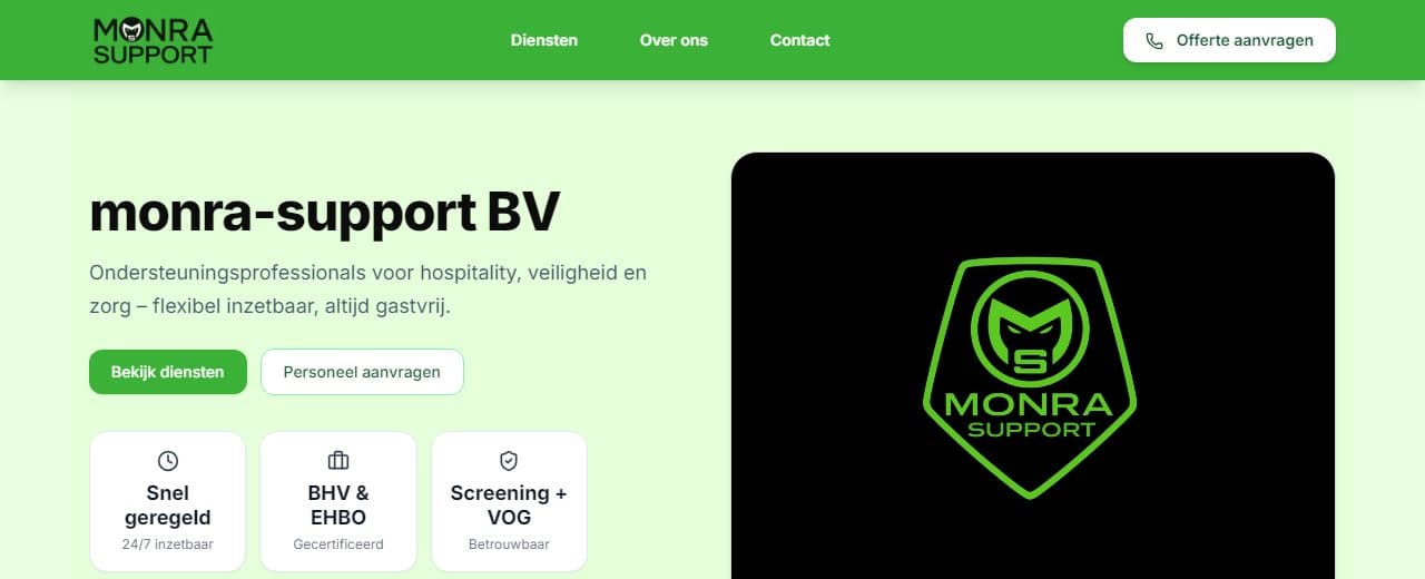 Monra Support website