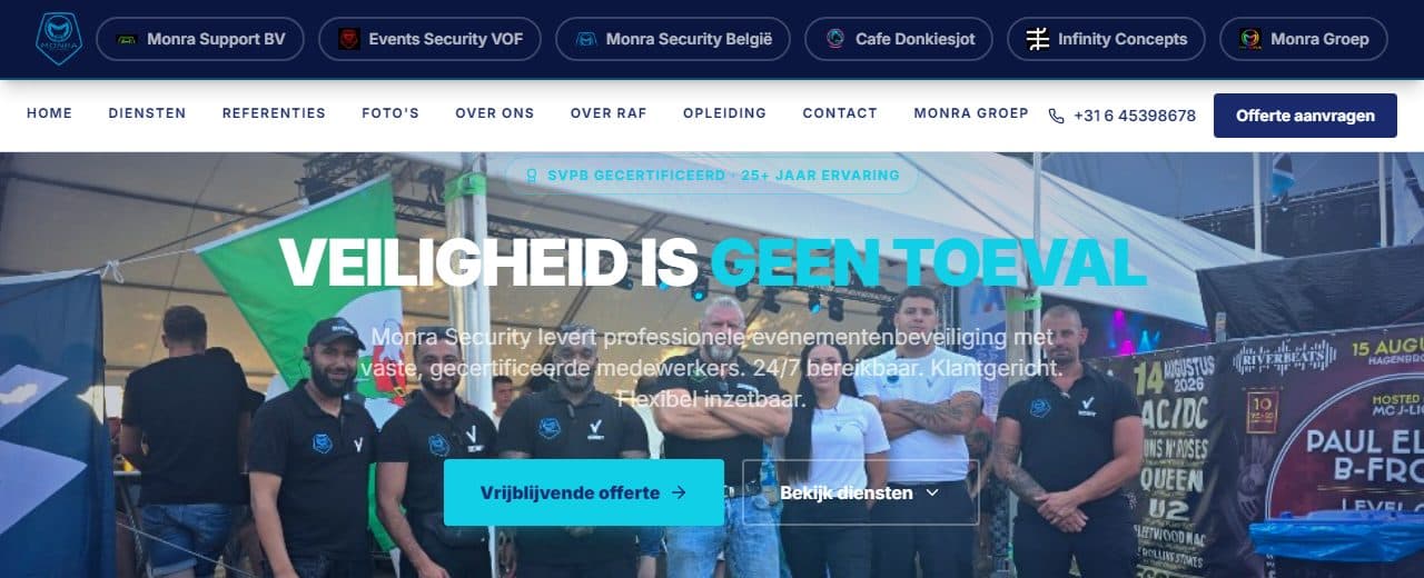 Monra Security website