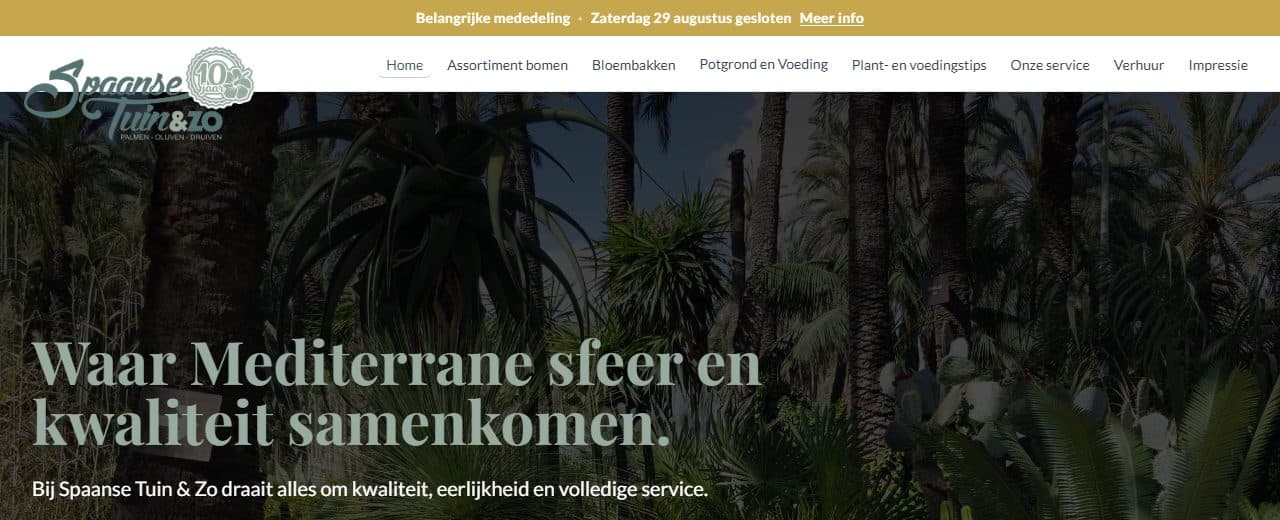 Spaanse Tuinen website
